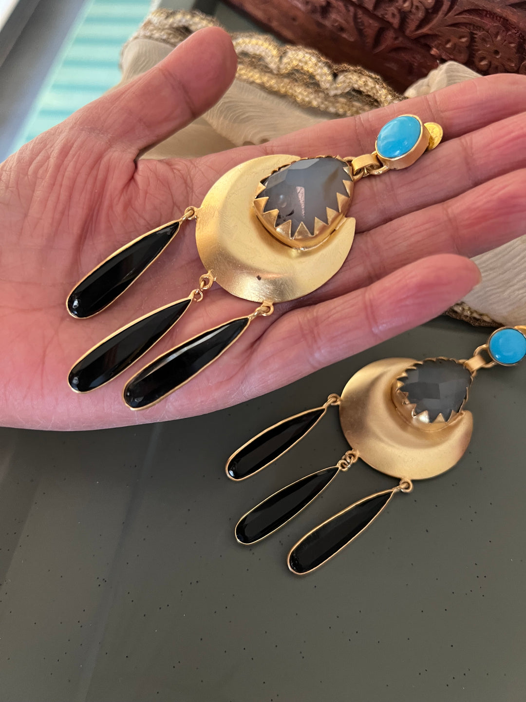 Designer Gemstone Earrings