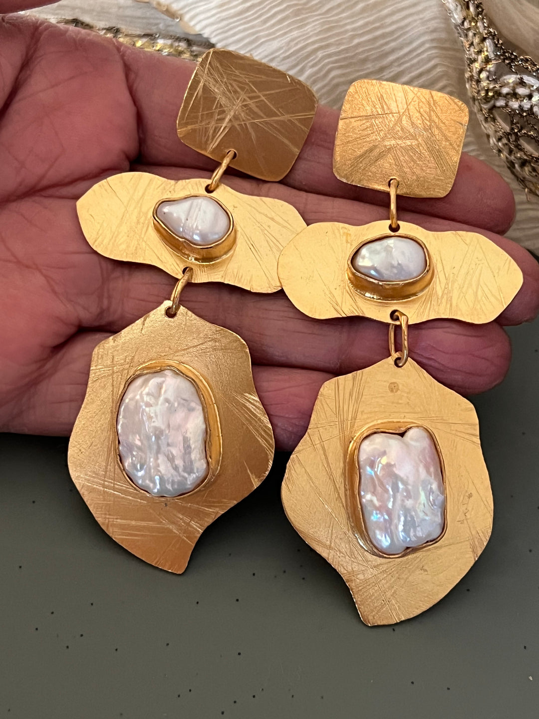 Textured Baroque Danglers