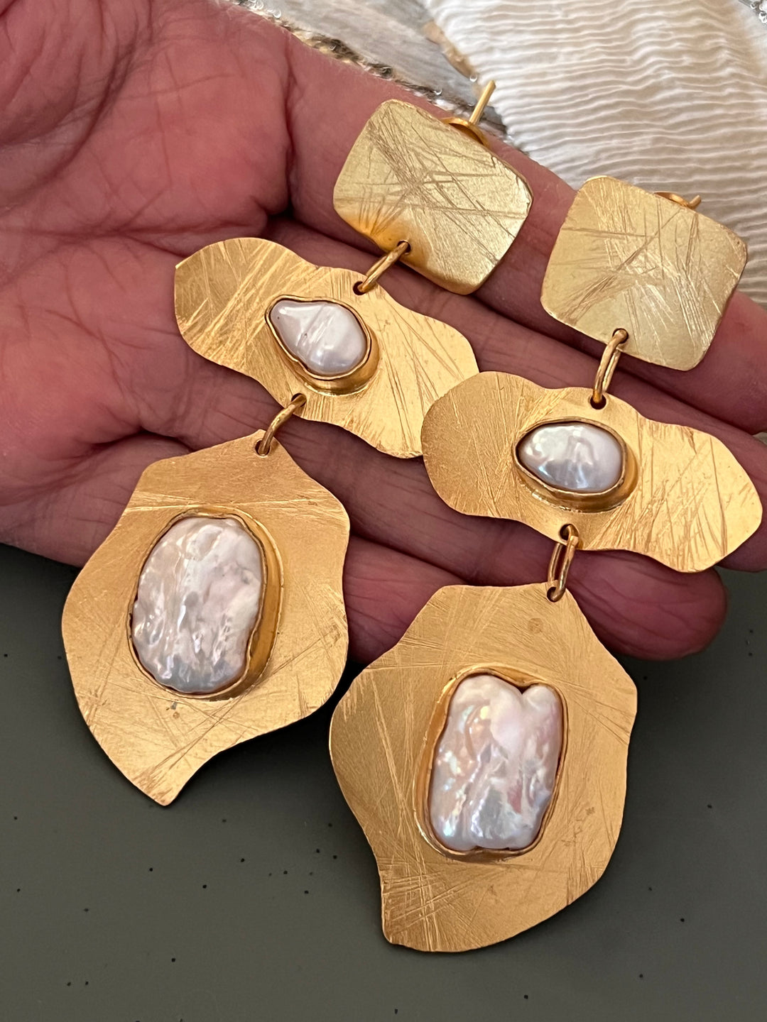 Textured Baroque Danglers