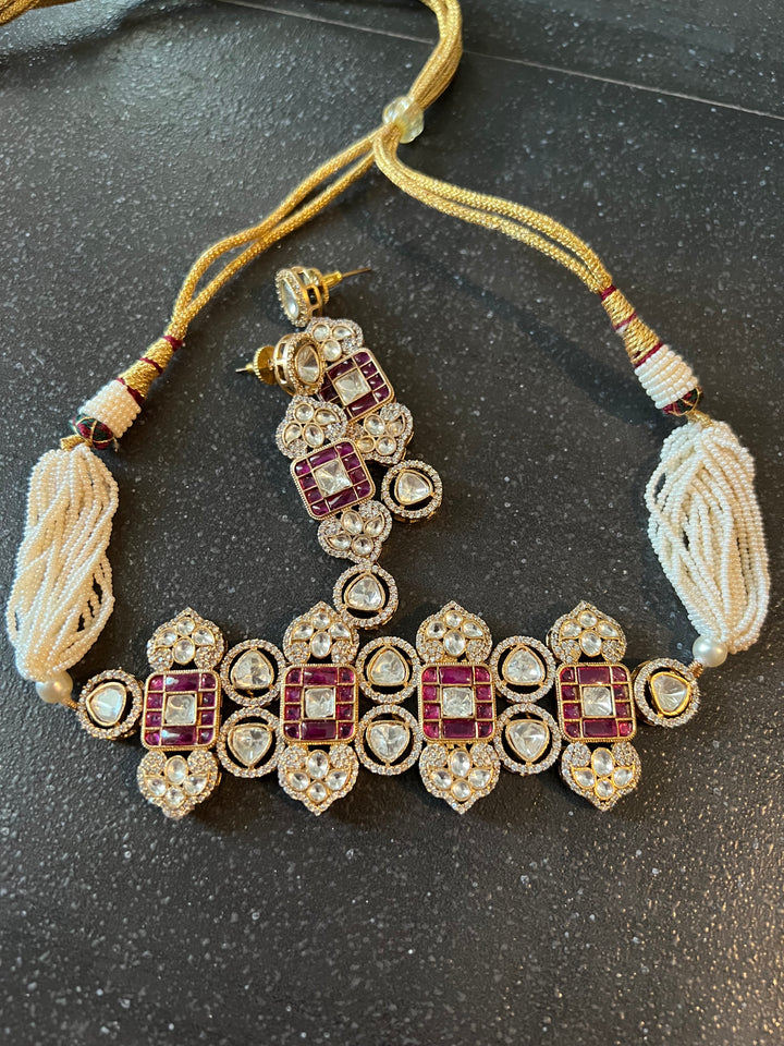 Kundan Choker with Earrings