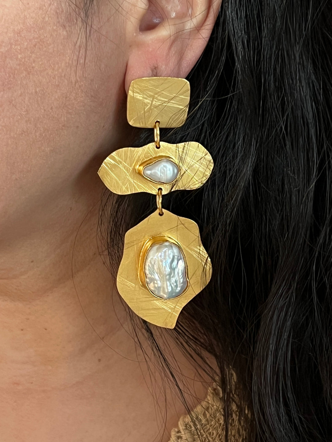 Textured Baroque Danglers