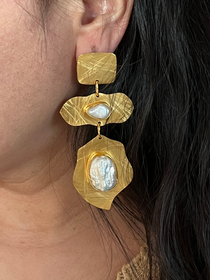 Textured Baroque Danglers