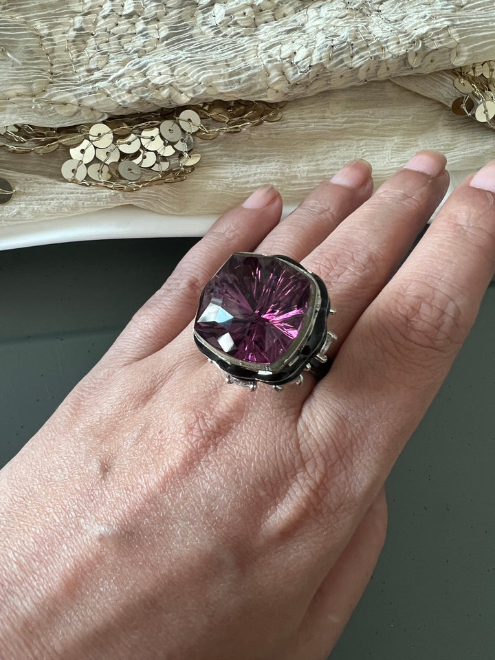 Austrian Crystal Brass Ring