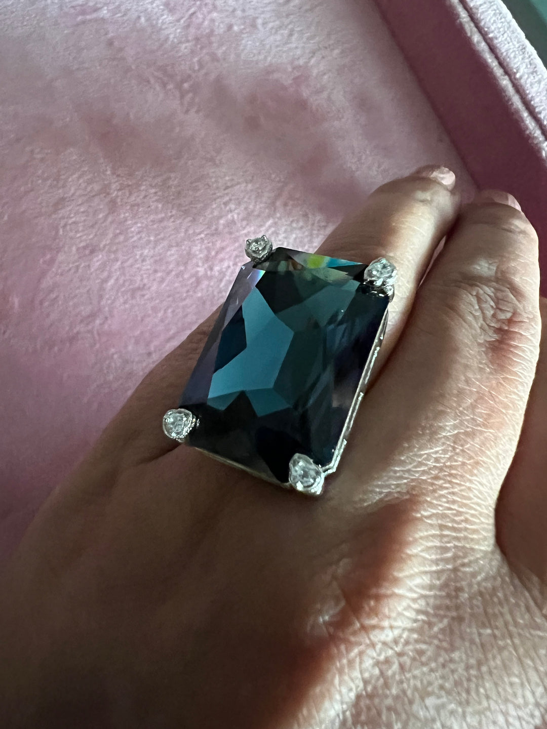 Radiant Elegance: Designer Austrian Crystal Statement Ring