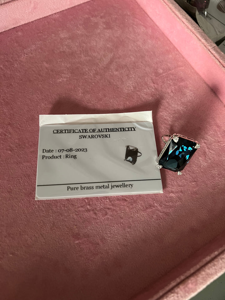 Radiant Elegance: Designer Austrian Crystal Statement Ring