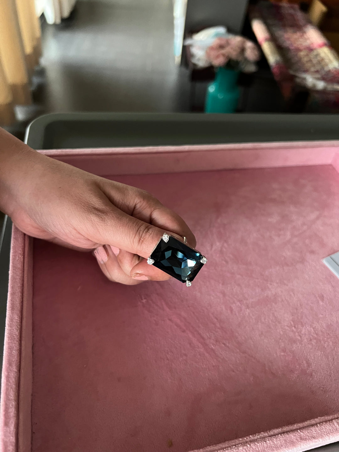 Radiant Elegance: Designer Austrian Crystal Statement Ring