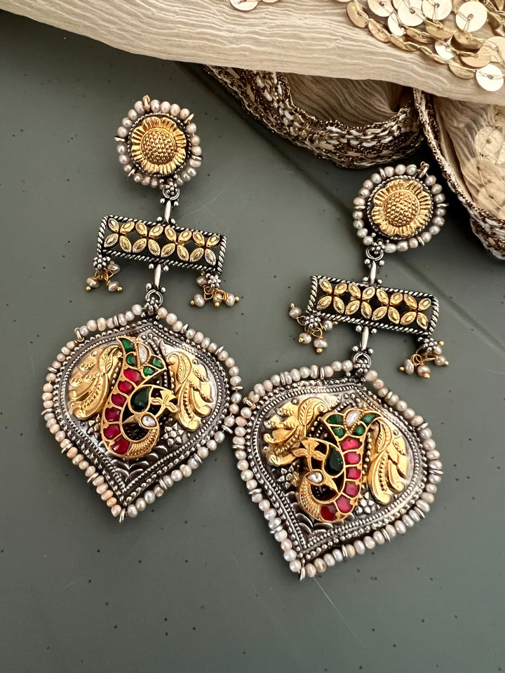 925 Silver Peacock Earrings | SHIVKA