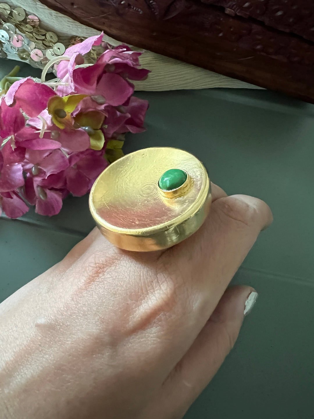 Statement Gold Tone Ring