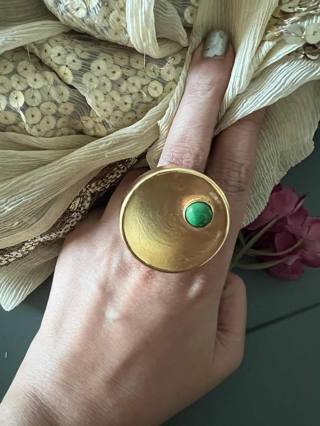 Statement Gold Tone Ring