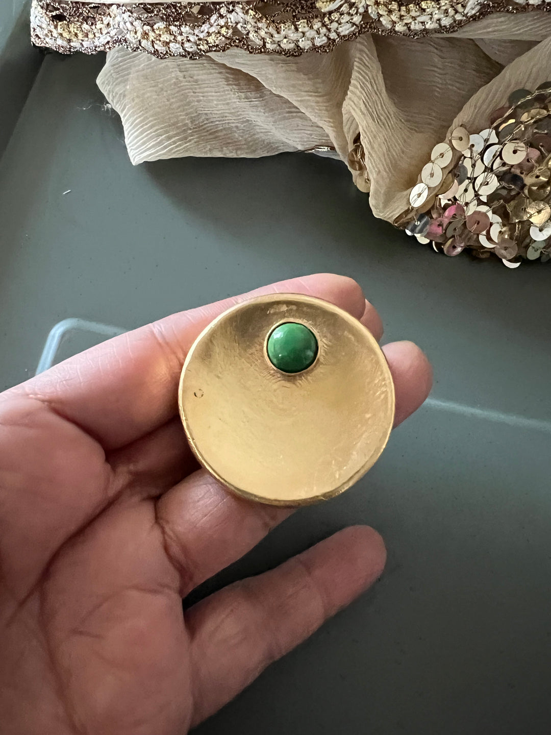 Statement Gold Tone Ring