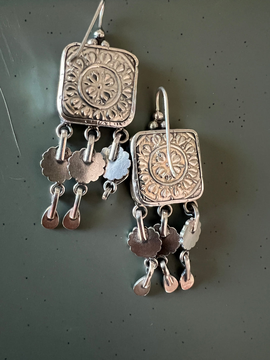 Beautiful Handpainted Elephant 925 Silver Earrings