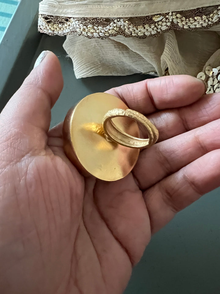 Statement Gold Tone Ring