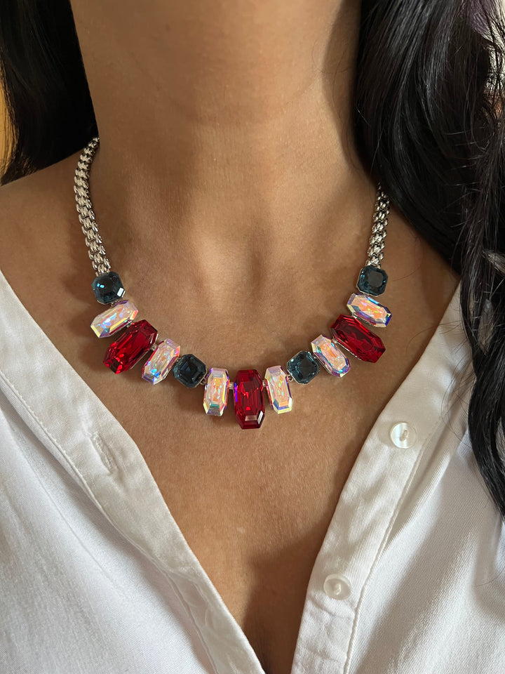 Exquisite Austrian Crystal Necklace Set: Designer Premium Quality