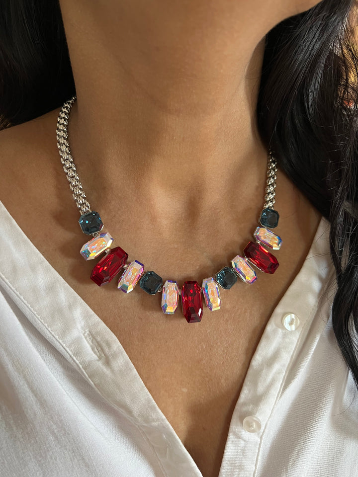 Exquisite Austrian Crystal Necklace Set: Designer Premium Quality