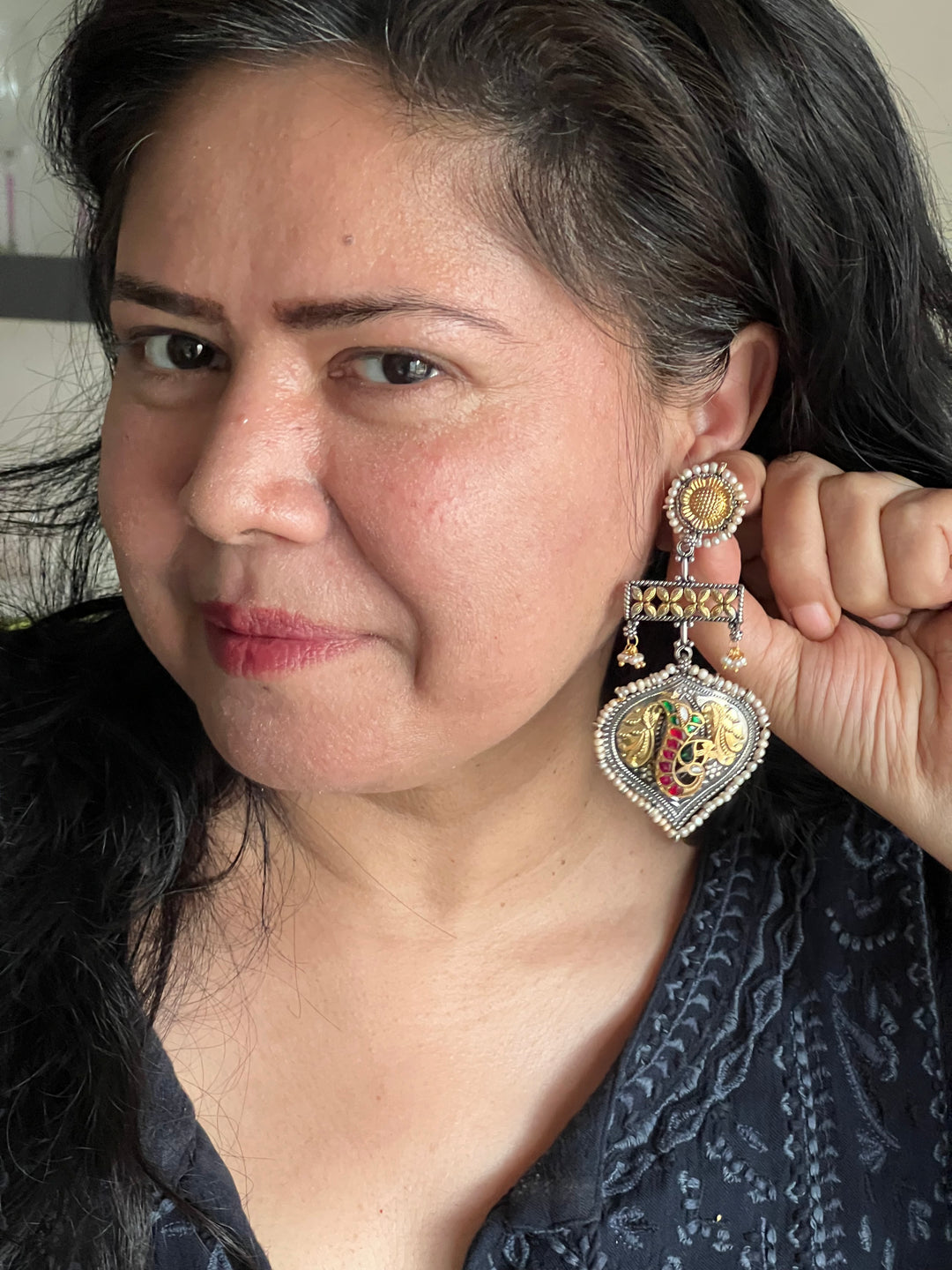 925 Silver Peacock Earrings | SHIVKA