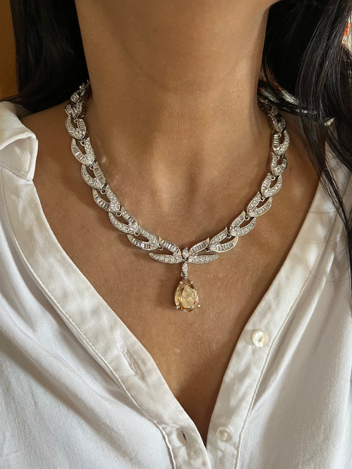 Exquisite Austrian Crystal Necklace Set: Designer Premium Quality