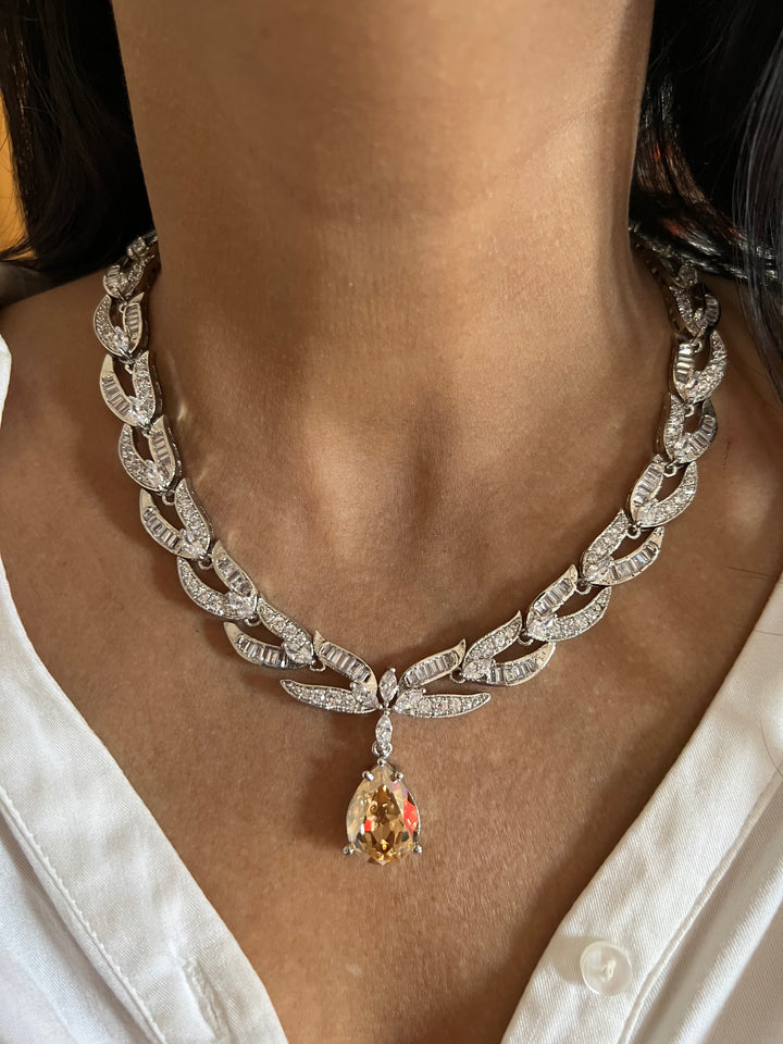 Exquisite Austrian Crystal Necklace Set: Designer Premium Quality