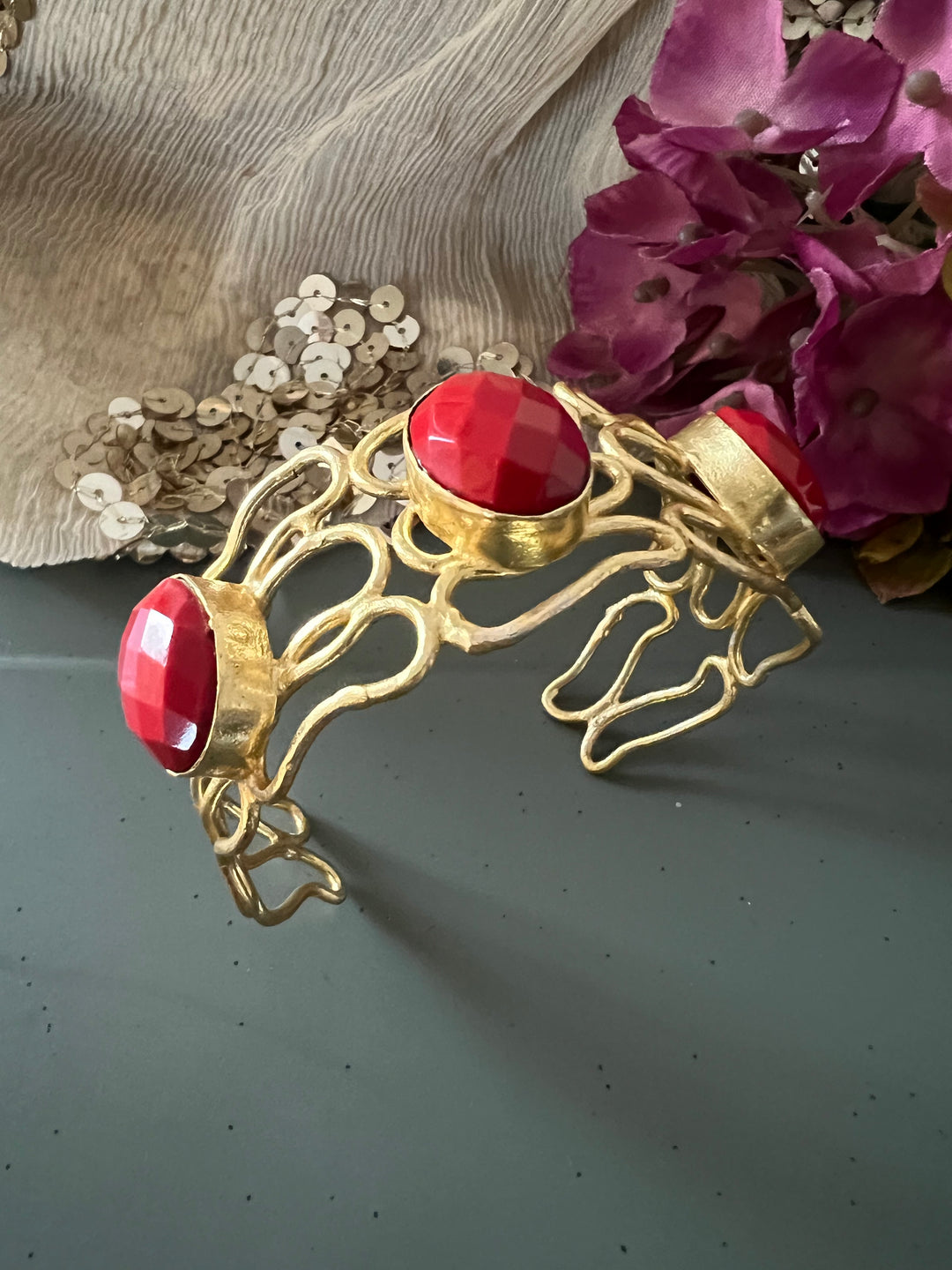Red Coral Cuff