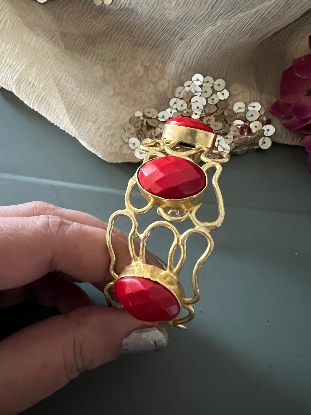 Red Coral Cuff