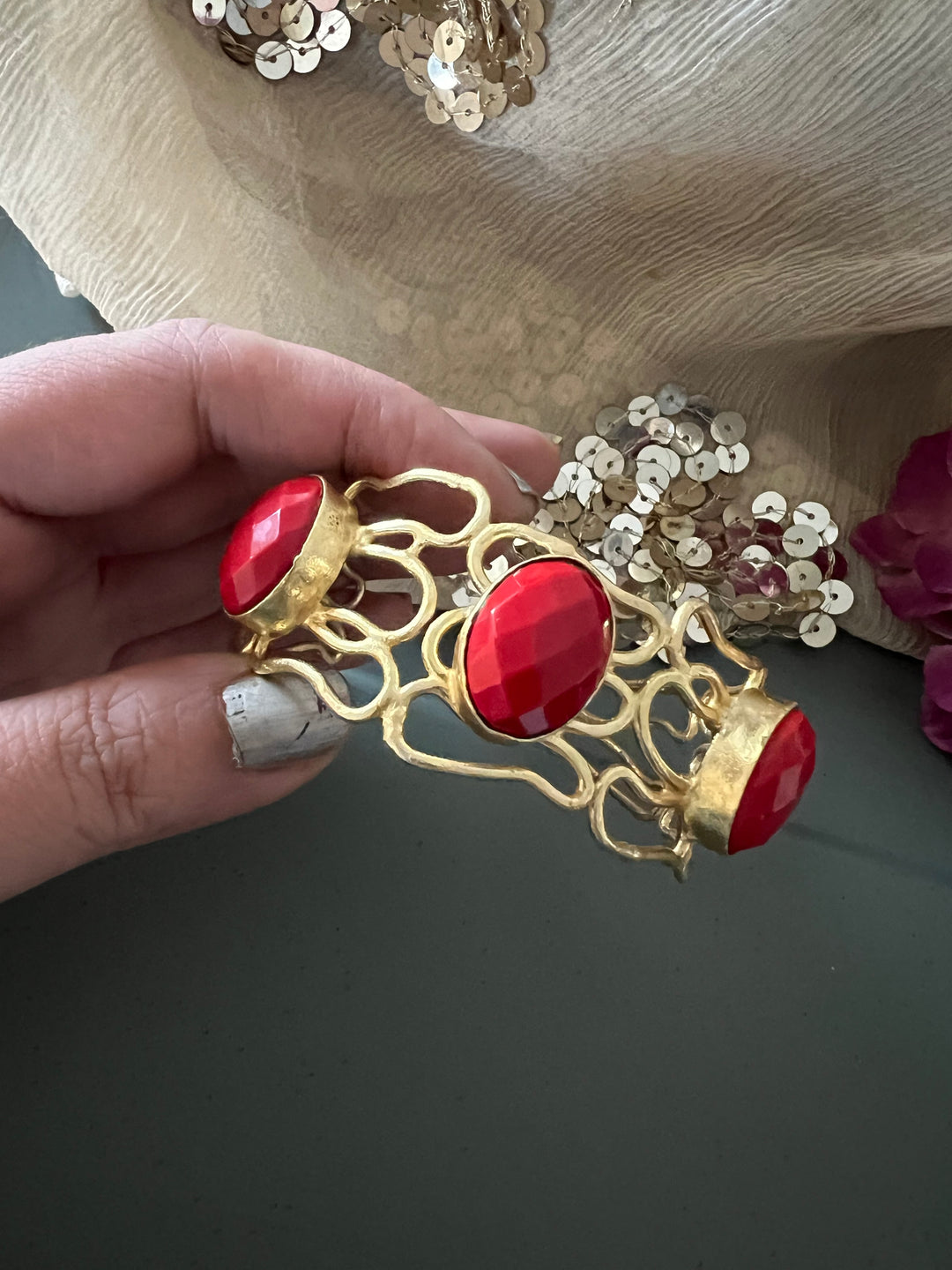 Red Coral Cuff