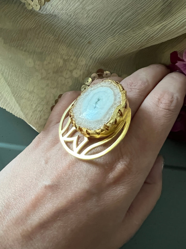 Statement Natural Gemstone Ring