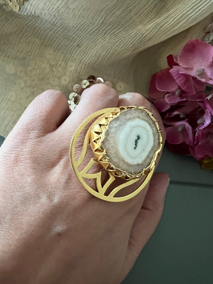 Statement Natural Gemstone Ring