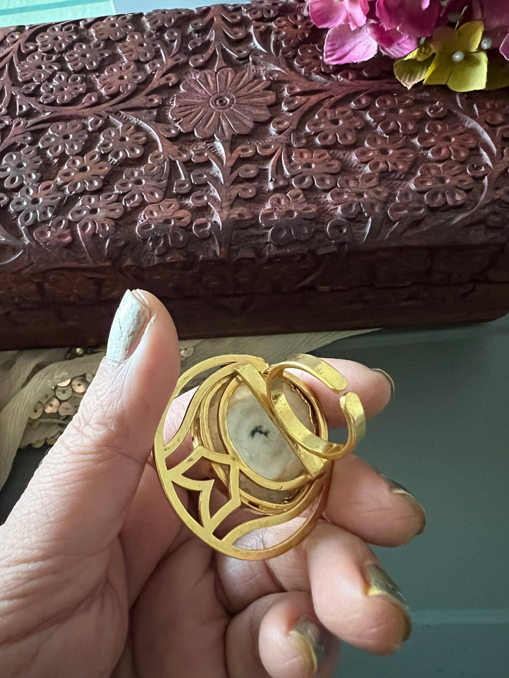 Statement Natural Gemstone Ring