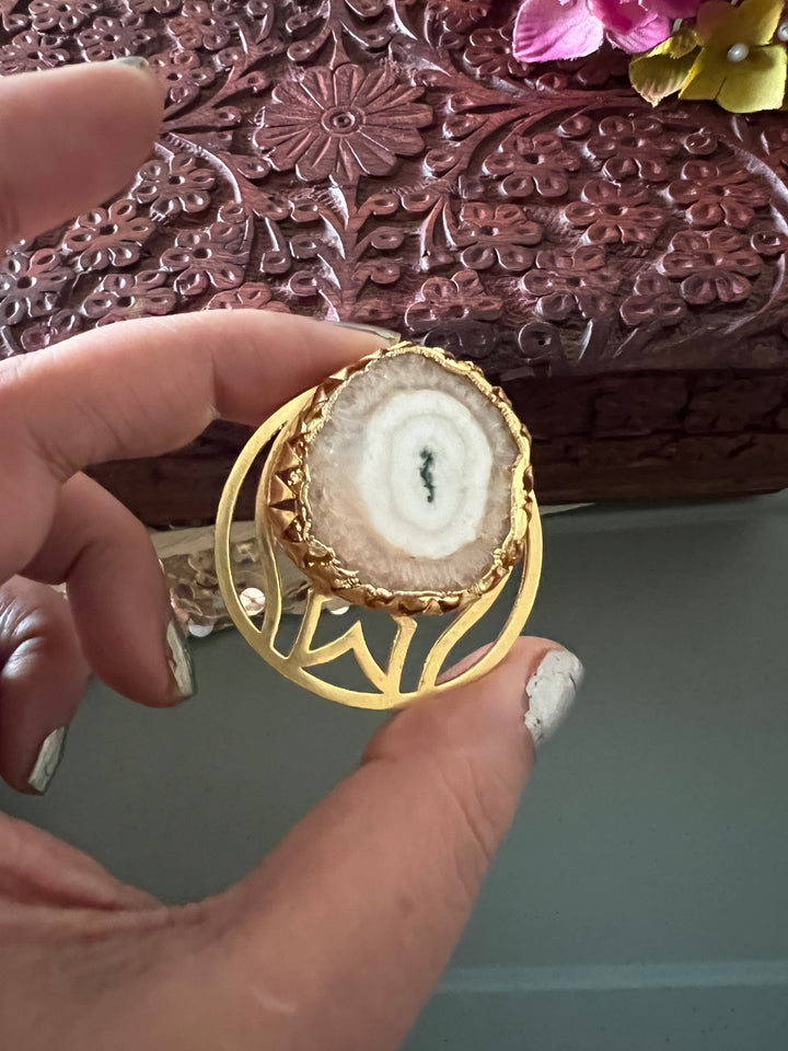 Statement Natural Gemstone Ring