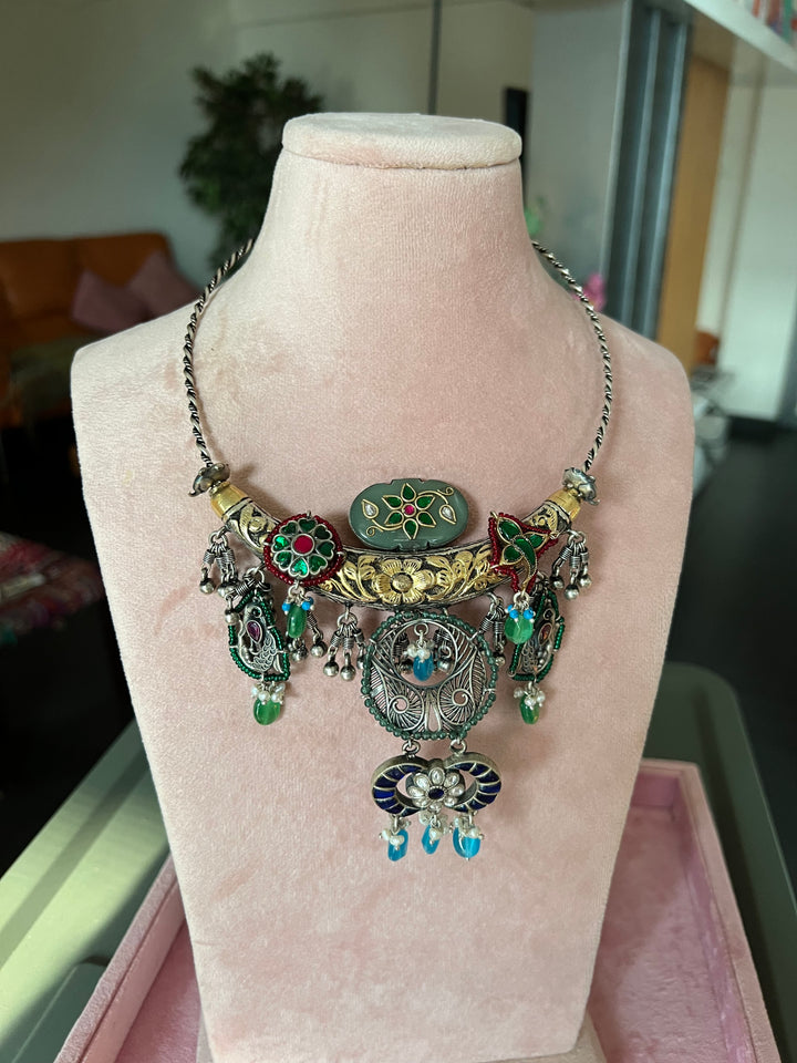 Pure 925 Silver Hasli Necklace