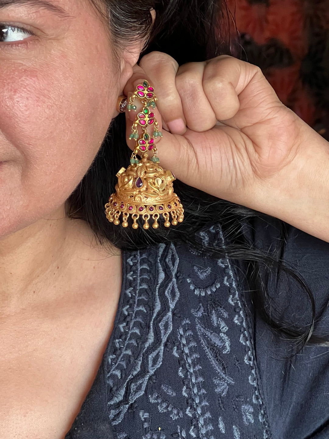 925 Silver Jhumka Earrings | SHIVKA