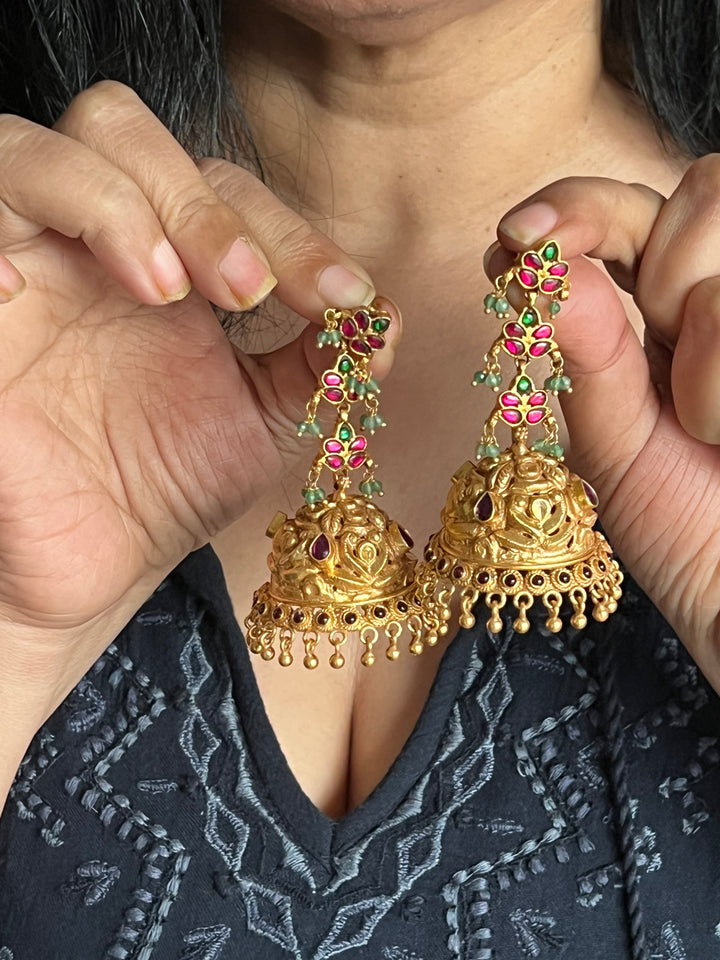 925 Silver Jhumka Earrings | SHIVKA