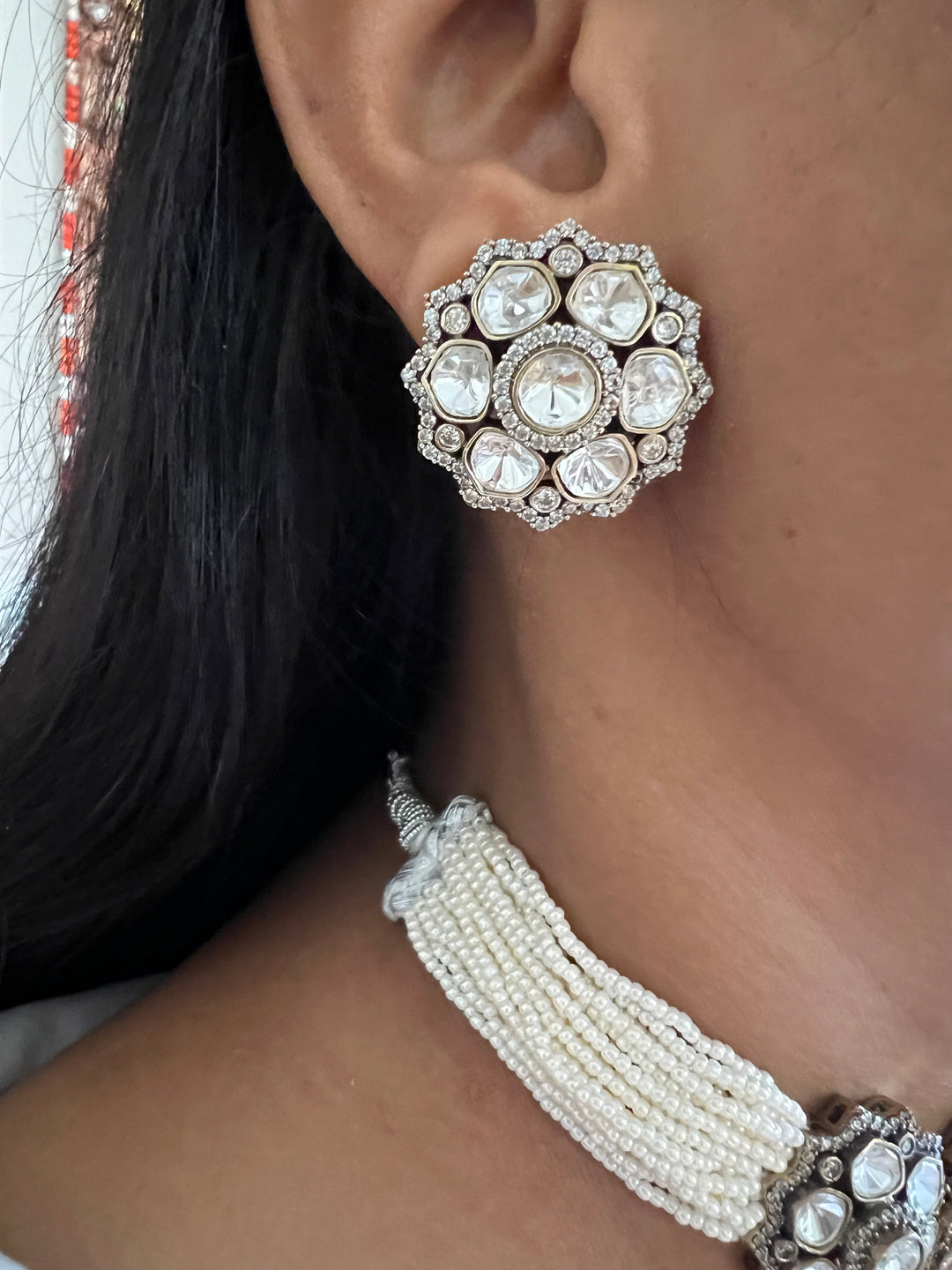 Victorian Kundan Choker with Studs