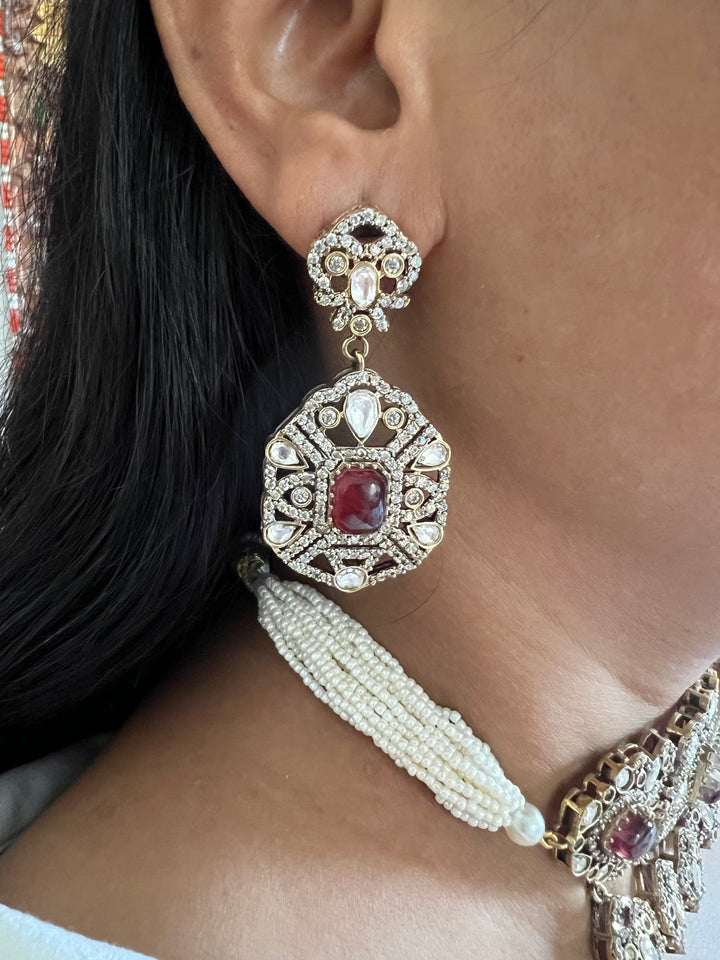 Victorian Kundan Choker with Studs