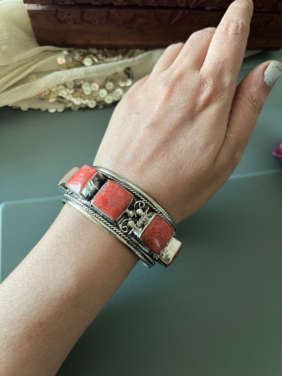 Himalayan Brass Statement Cuff Kada