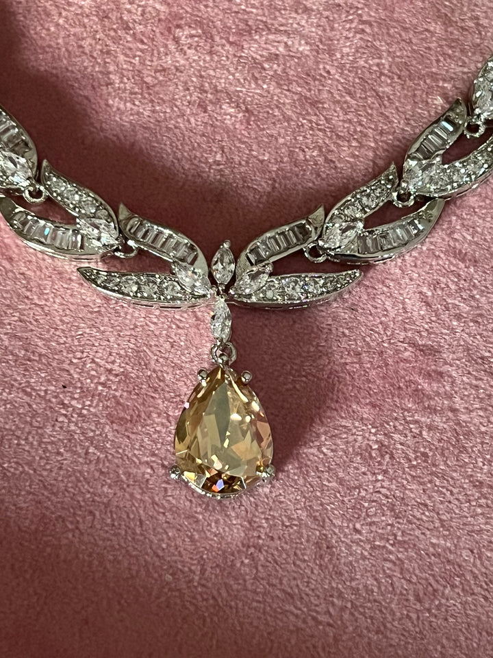 Exquisite Austrian Crystal Necklace Set: Designer Premium Quality