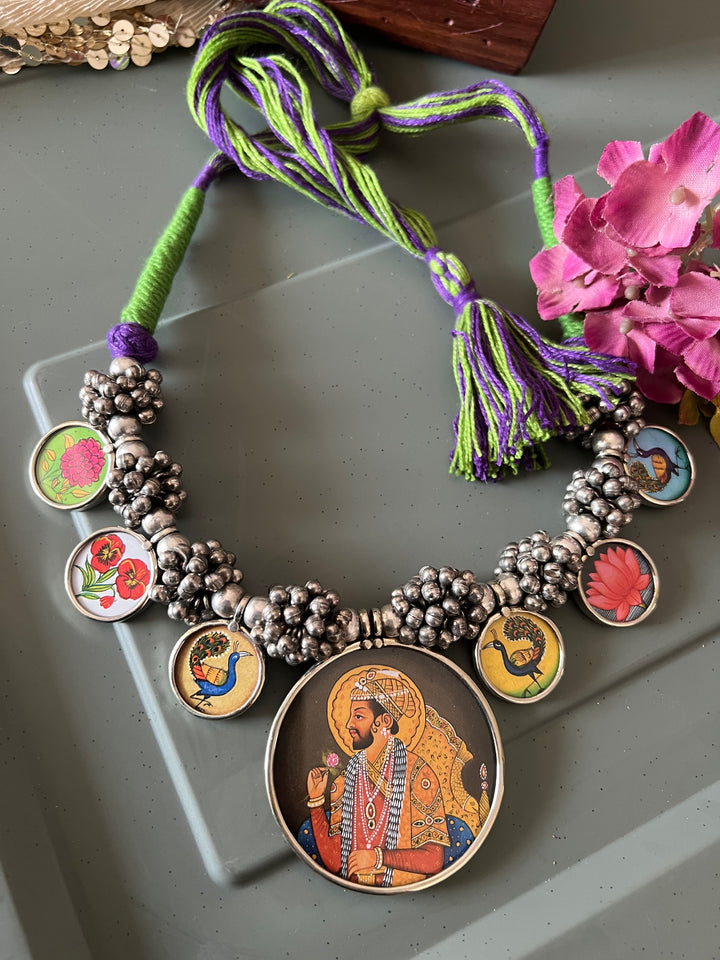 Antique Hand Painted Necklace - Premium Quality Craftsmanship