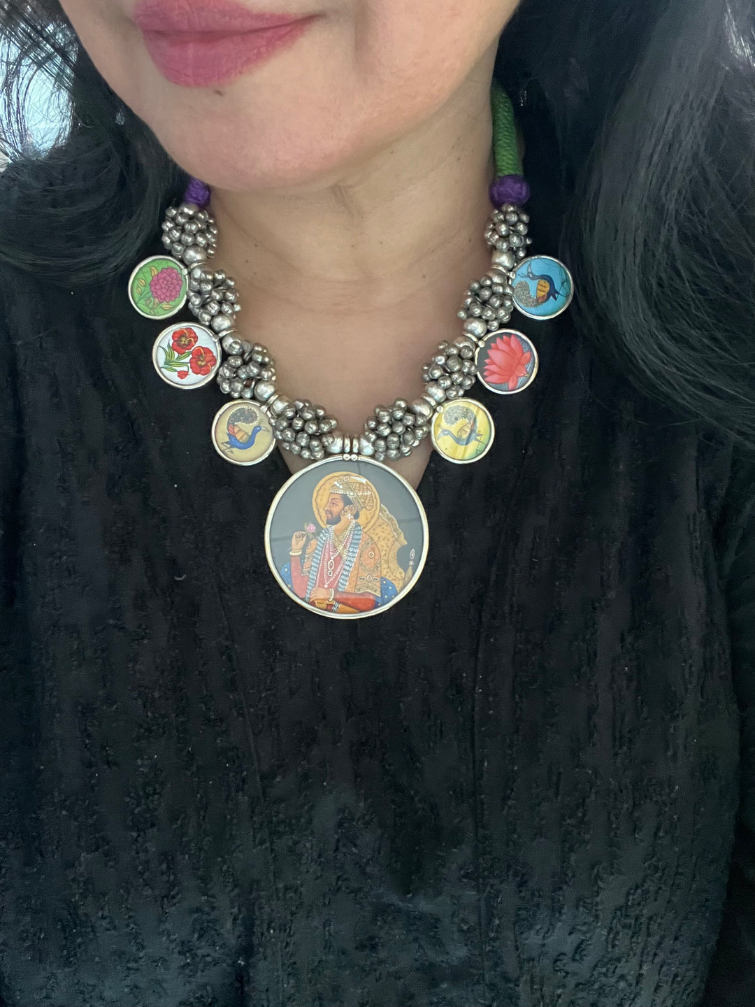 Antique Hand Painted Necklace - Premium Quality Craftsmanship