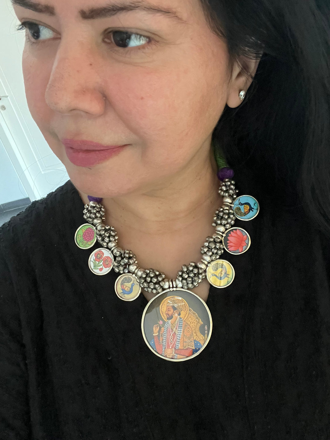 Antique Hand Painted Necklace - Premium Quality Craftsmanship