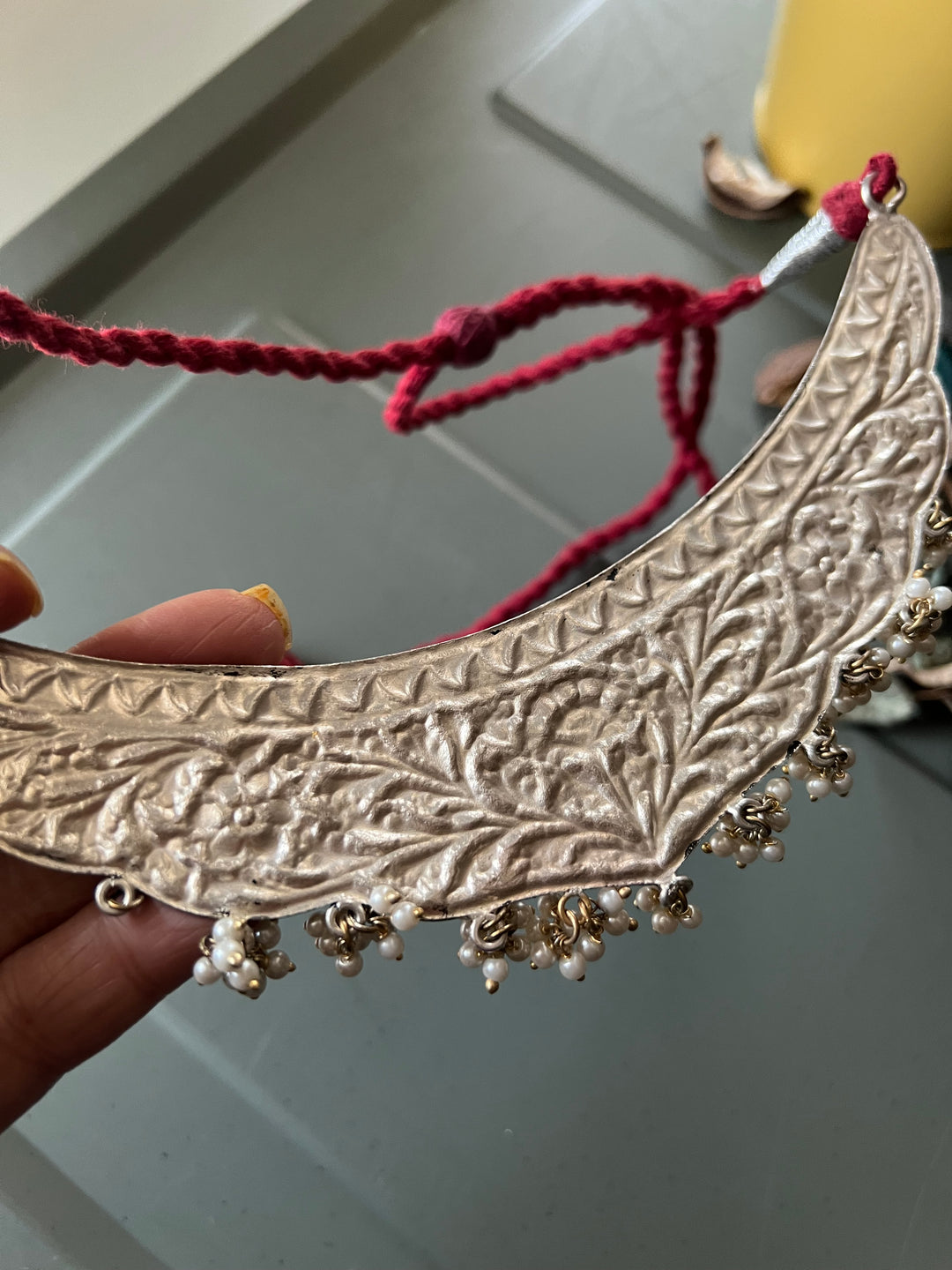 Handmade Elegant 925 Silver Hasli Collar Necklace by SHIVKA