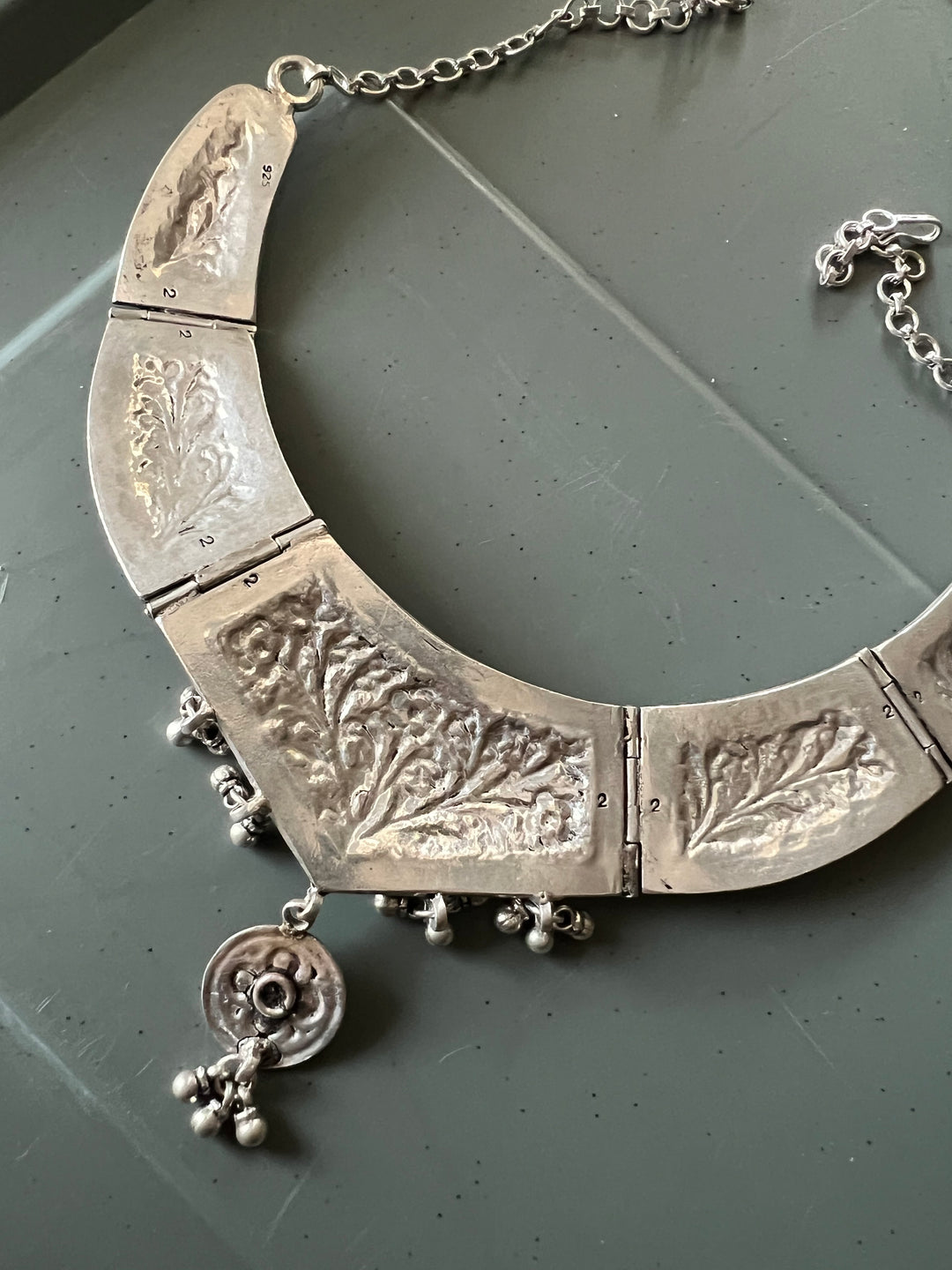 Handmade Elegant 925 Silver Hasli Collar Necklace by SHIVKA