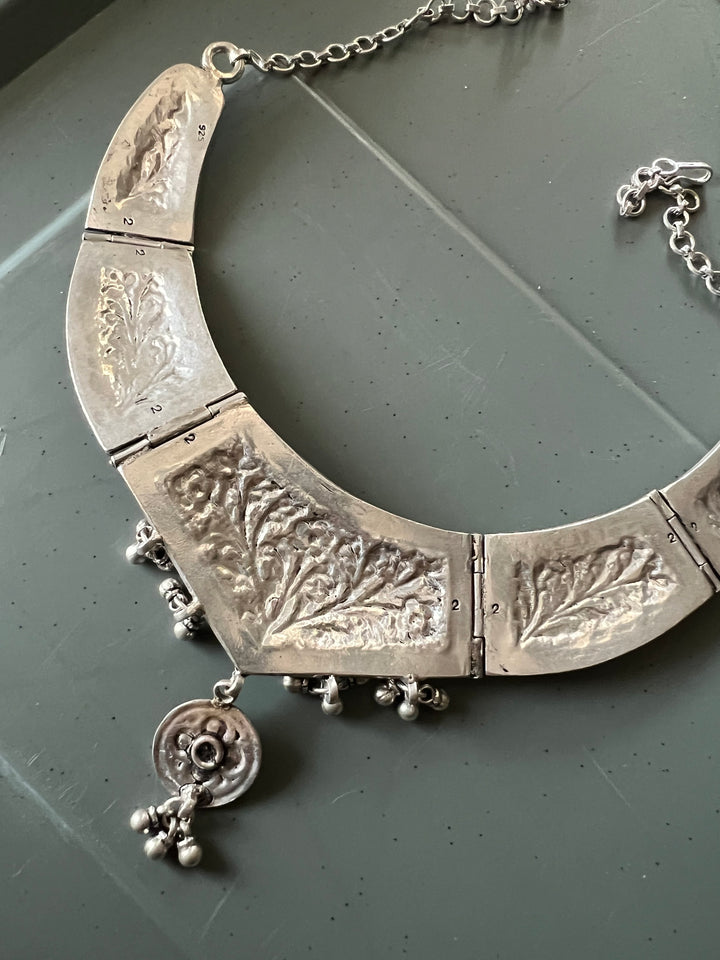 Handmade Elegant 925 Silver Hasli Collar Necklace by SHIVKA