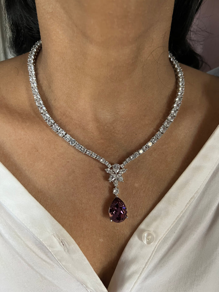 Exquisite Austrian Crystal Necklace Set: Designer Premium Quality