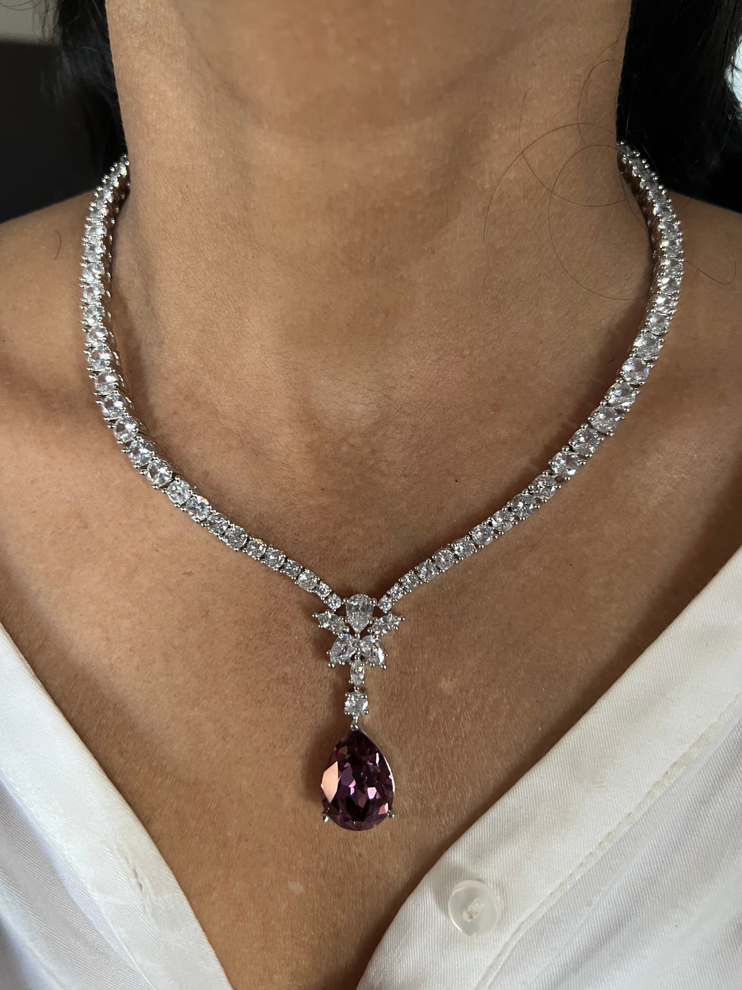 Exquisite Austrian Crystal Necklace Set: Designer Premium Quality