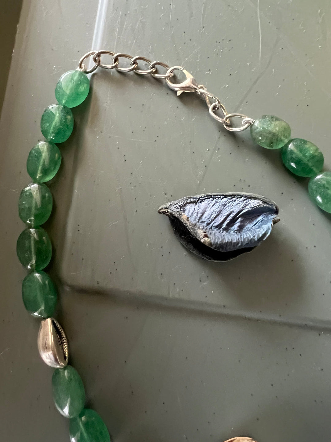 Handmade Hand-Painted 925 Silver Pendant Necklace Set from SHIVKA