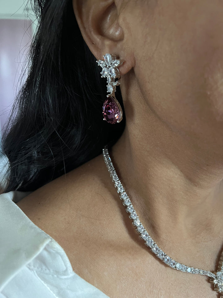 Exquisite Austrian Crystal Necklace Set: Designer Premium Quality