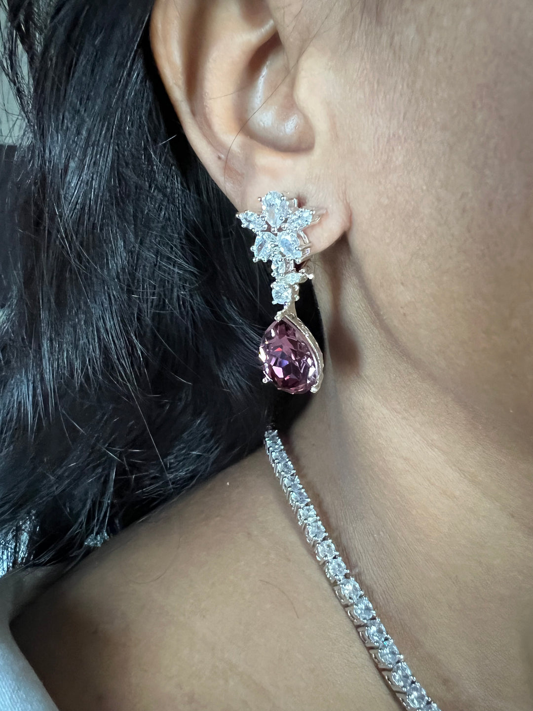 Exquisite Austrian Crystal Necklace Set: Designer Premium Quality