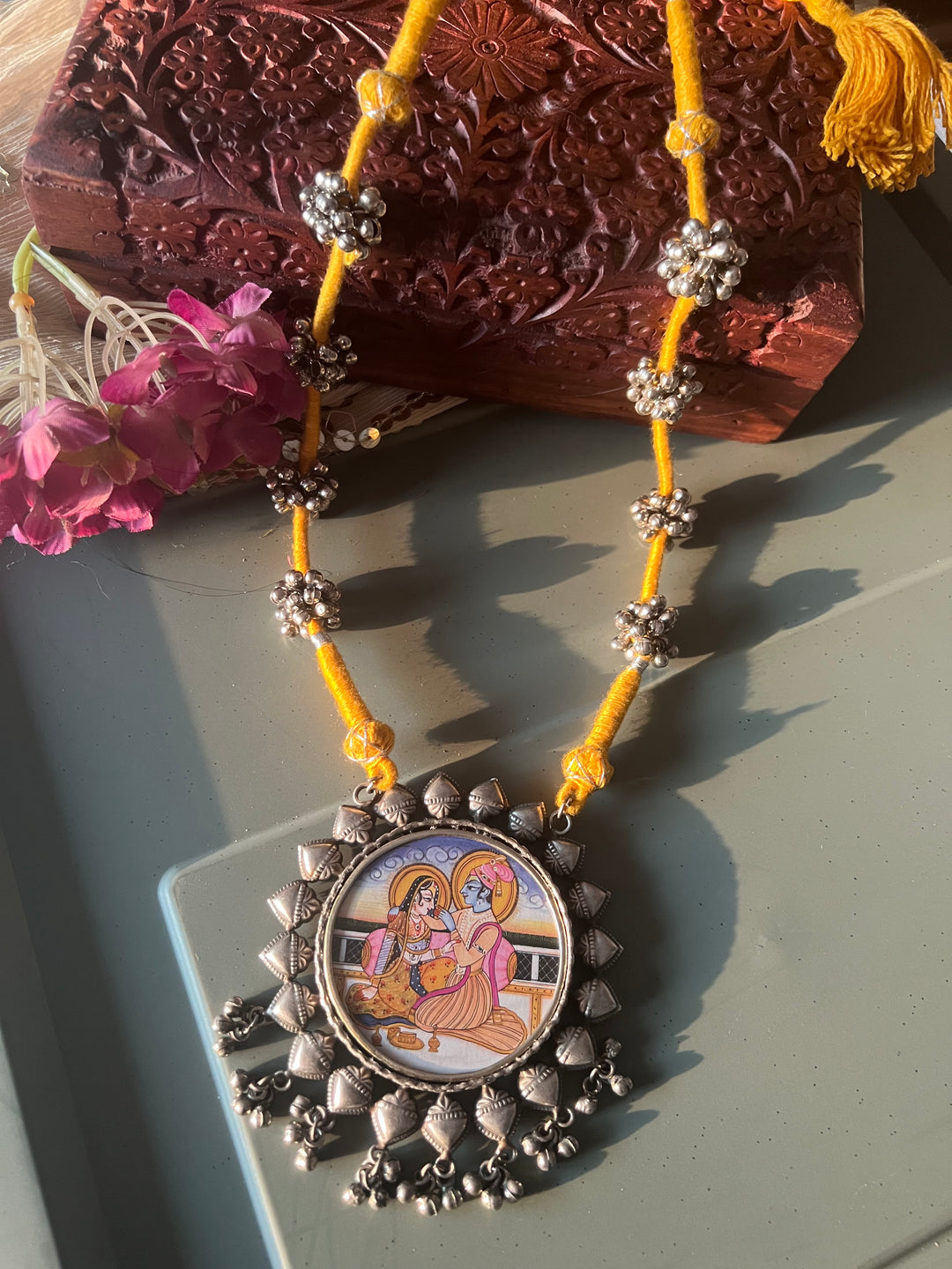 Antique Hand Painted Necklace - Premium Quality Craftsmanship