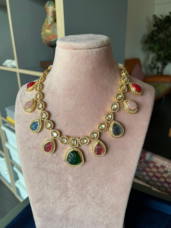 Ethereal Kundan Beauty: Handmade Premium Necklace Set