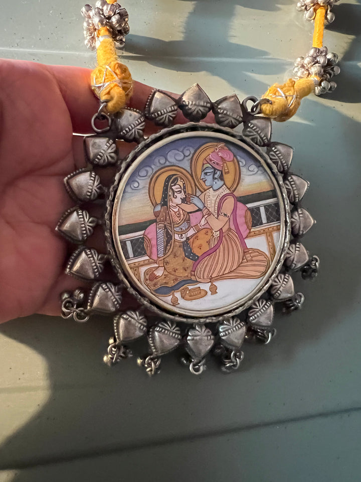 Antique Hand Painted Necklace - Premium Quality Craftsmanship