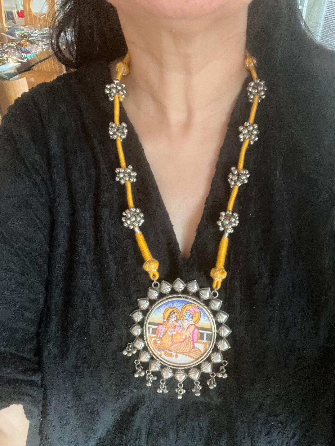 Antique Hand Painted Necklace - Premium Quality Craftsmanship